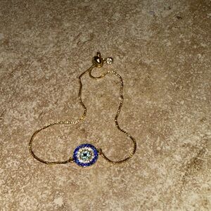 Elegant Gold and Blue Bracelet